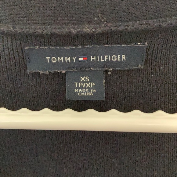 Tommy hilfigher xs navy knit top sweater - Picture 3 of 3